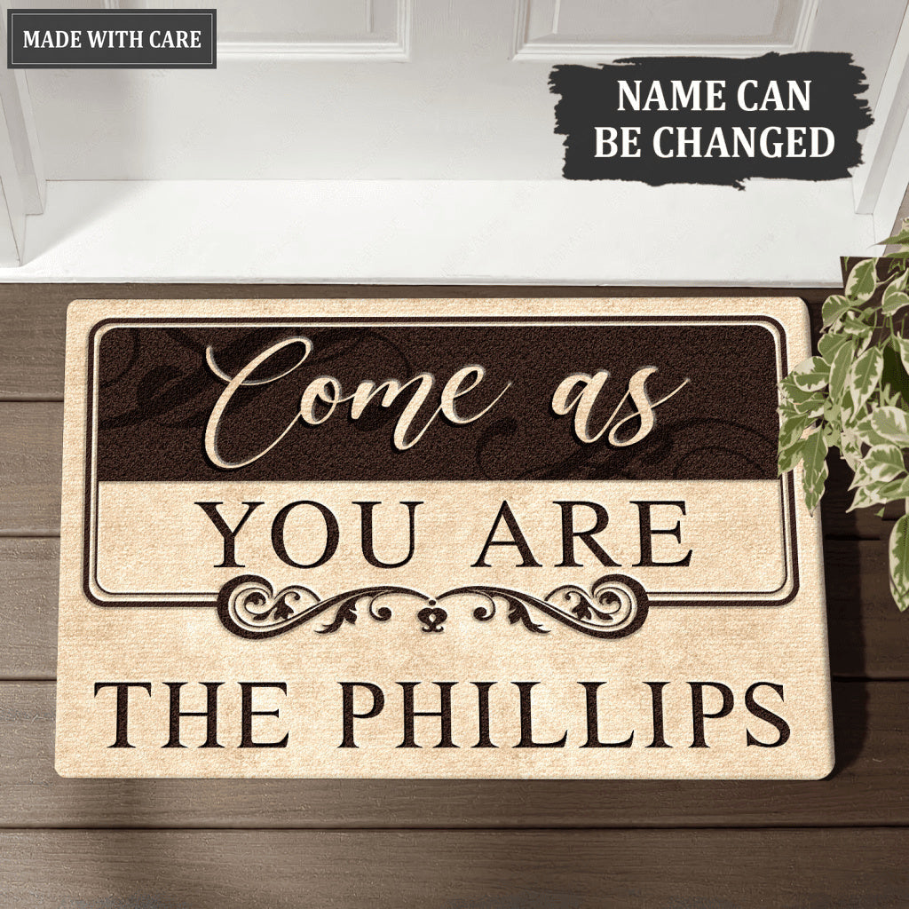 Come As You Are Customized Doormat