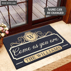 Come as you are Monogram customized doormat
