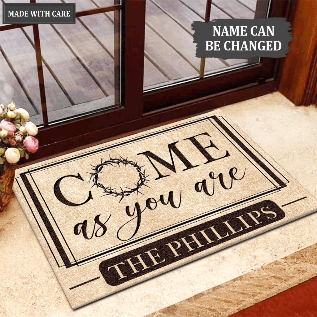 Crown Of Thorns Personalized Doormat