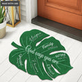 God Says You Are Urban Outfitters Monstera Leaf Shaped Luxurious Doormat
