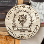 Personalized Vintage Circle As For Me And My House Circle Sign
