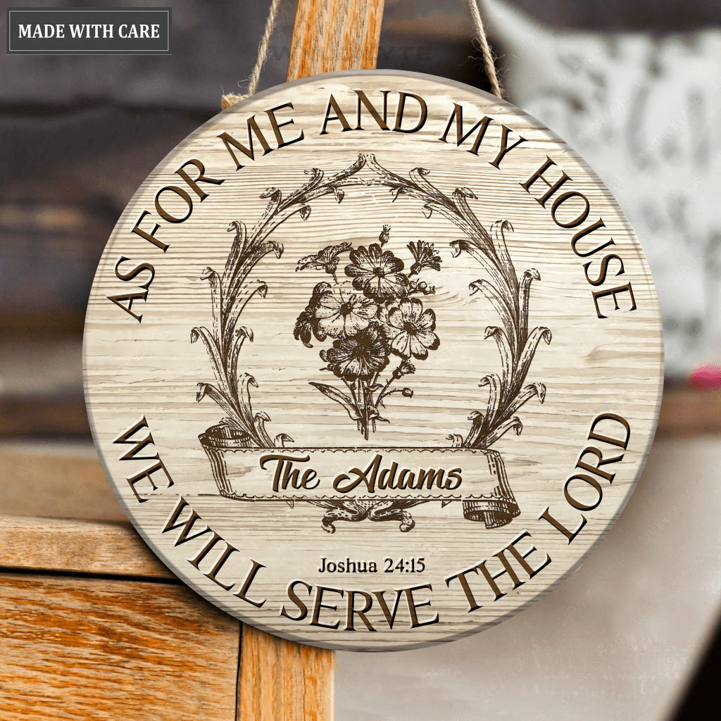 Personalized Vintage Circle As For Me And My House Circle Sign