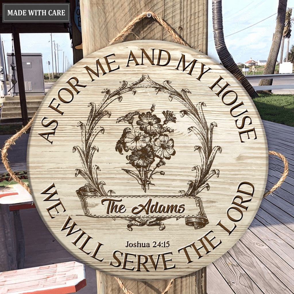 Personalized Vintage Circle As For Me And My House Circle Sign