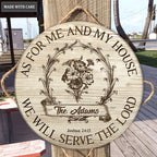 Personalized Vintage Circle As For Me And My House Circle Sign