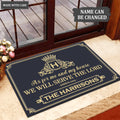 Gold Victorian Monogram Personalized Doormat