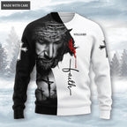Faith Jesus Lion A Child Of God Personalized Wool Sweatshirt