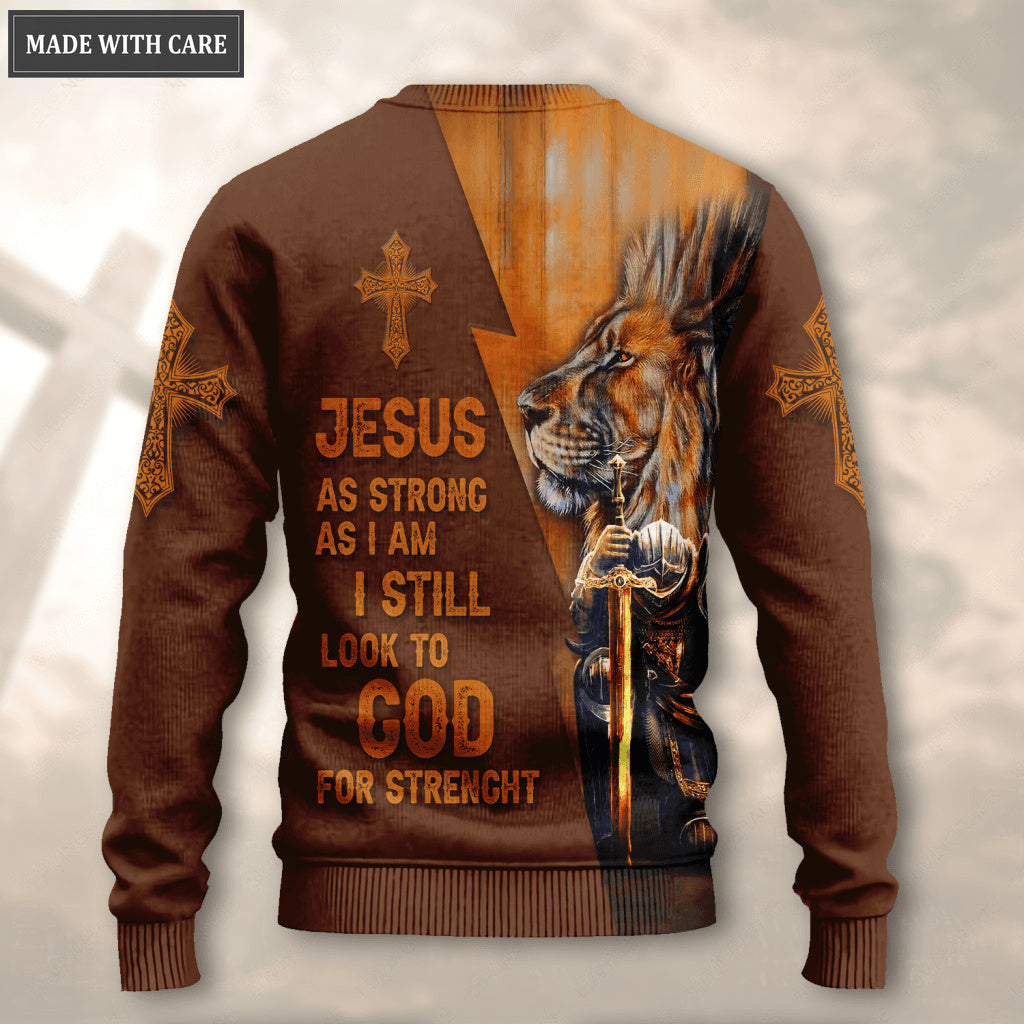 Lion Warrior As Strong As I Am Wool Sweatshirt
