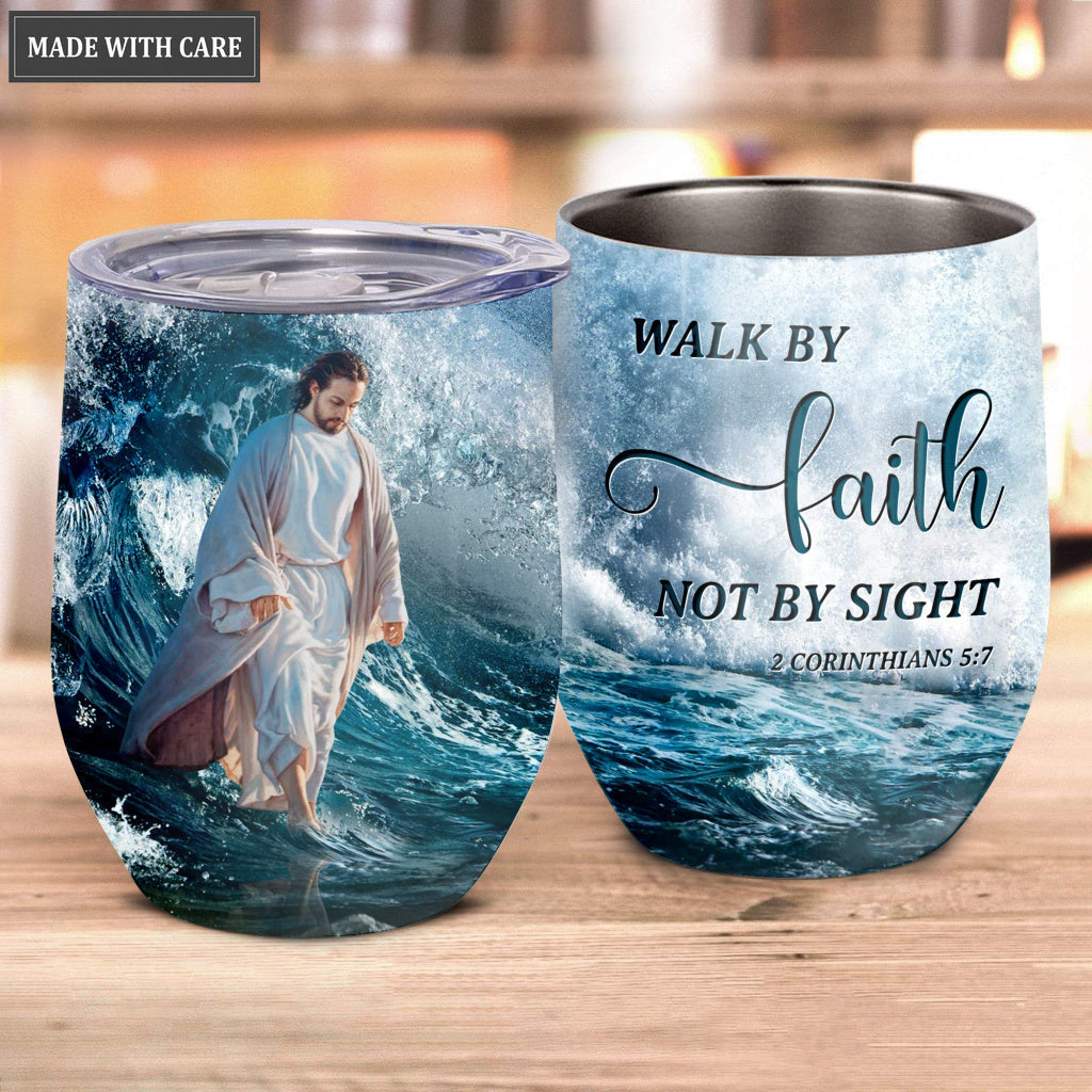 Jesus Walking On The Water Walk By Faith Egg Tumbler