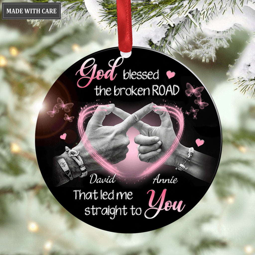 Infinity Hand Sign God Blessed Personalized Ornament