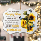 Sunflower I Can Face Tomorrow Ornament