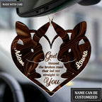 Printfamily M63 Rabbit Couple God Blessed Personalized Ornament