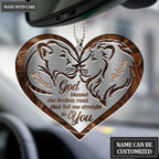 Printfamily M65 Lion Couple God Blessed Personalized Ornament