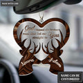 Printfamily M66 Deer Couple God Blessed Personalized Ornament