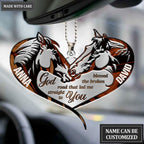 Printfamily M68 Horse Couple God Blessed Personalized Ornament