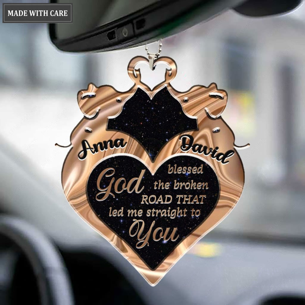 Printfamily M71 Elephant Couple God Blessed Personalized Ornament