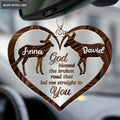 Printfamily M73 Deer Couple God Blessed Personalized Ornament