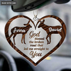 Printfamily M73 Deer Couple God Blessed Personalized Ornament