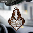 Printfamily M74 Penguin Couple God Blessed Personalized Ornament
