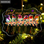 Flower Hummingbird God Says You Are Transparent Ornament