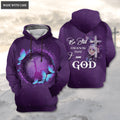 Jesus On Cross Blue Butterfly Be Still And Know That I Am God Hoodie