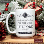 Vintage Elegant As For Me And My House Personalized Mug