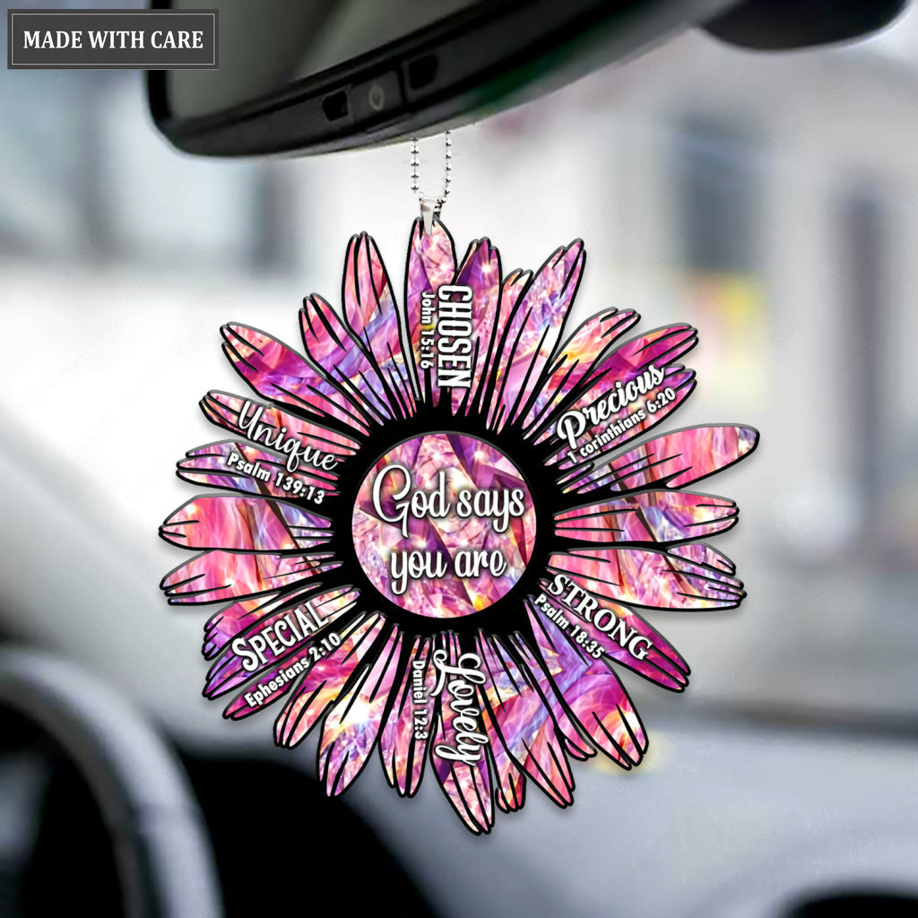 Crystal Flower God Says You Are Ornament