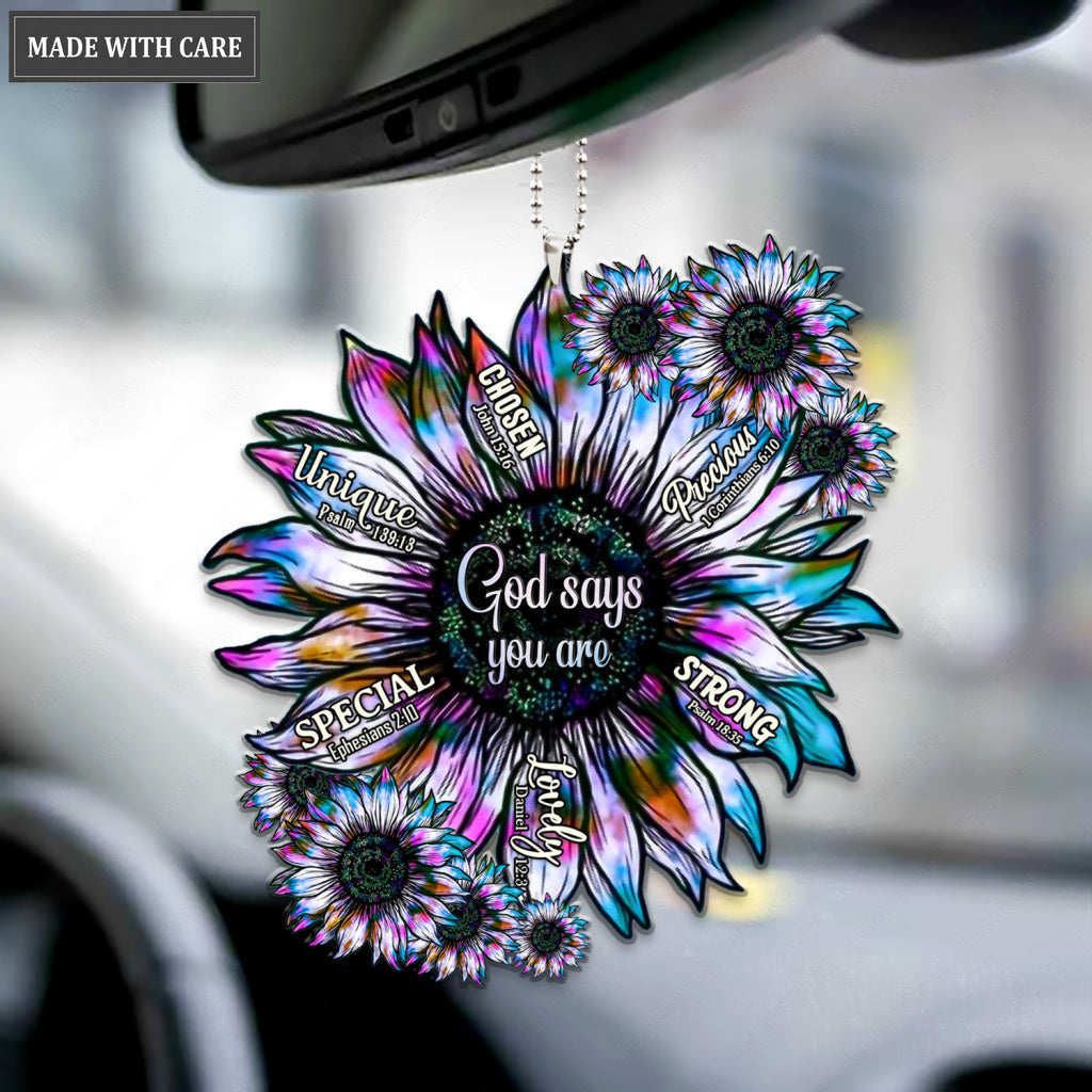 Splendid Sunflower God Says You Are Ornament