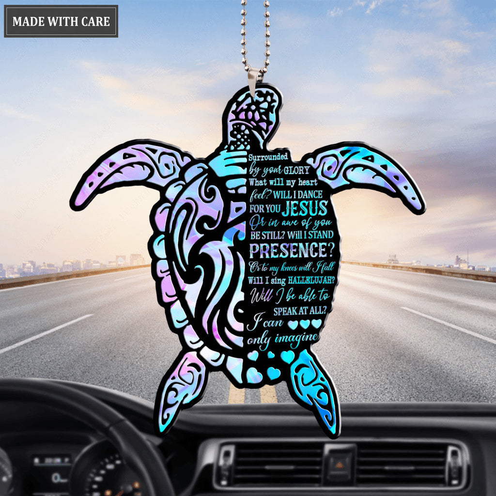 Sea Turtle Surrounded By The Glory Ornament