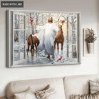 Horse In Forest With Jesus And Cardinal Wall Art