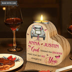 Butterfly Wedding Car God Blessed Personalized Candle Holder
