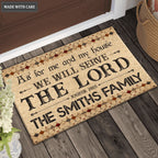 Vintage Boho As For Me And My House Personalized Doormat