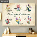 Personalized These Flowers Are You Wall Art