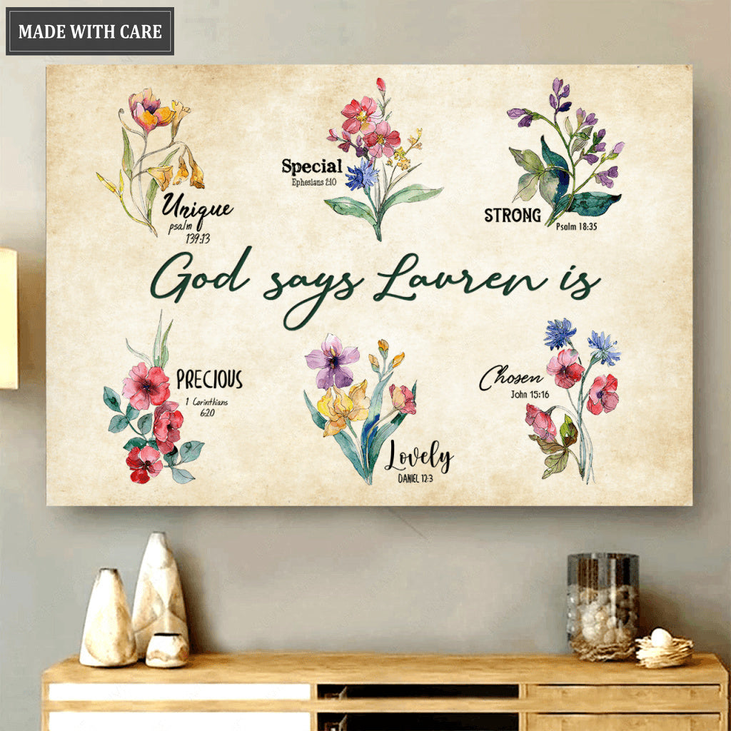 Personalized These Flowers Are You Wall Art
