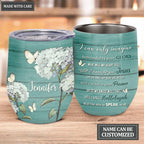 Personalized Hydrangea Will I Sing Hallelujah Wine Tumbler