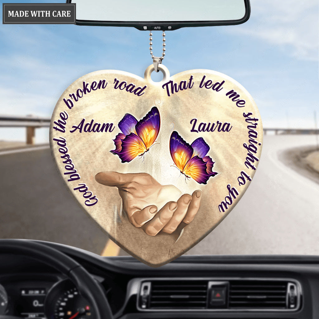 God Blessed Butterfly Couple Personalized Ornament