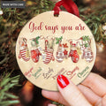 Christmas Gloves God Says You Are Ornament