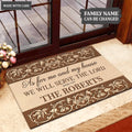 Our Family Serve The Lord Personalized Doormat