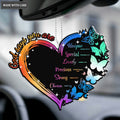 Rainbow Heart of Butterfly God Says You Are Ornament