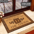 Welcome Monogram Serve The Lord Personalized Doormat