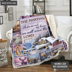 Christmas Snow House As For Me And My House Personalized Blanket