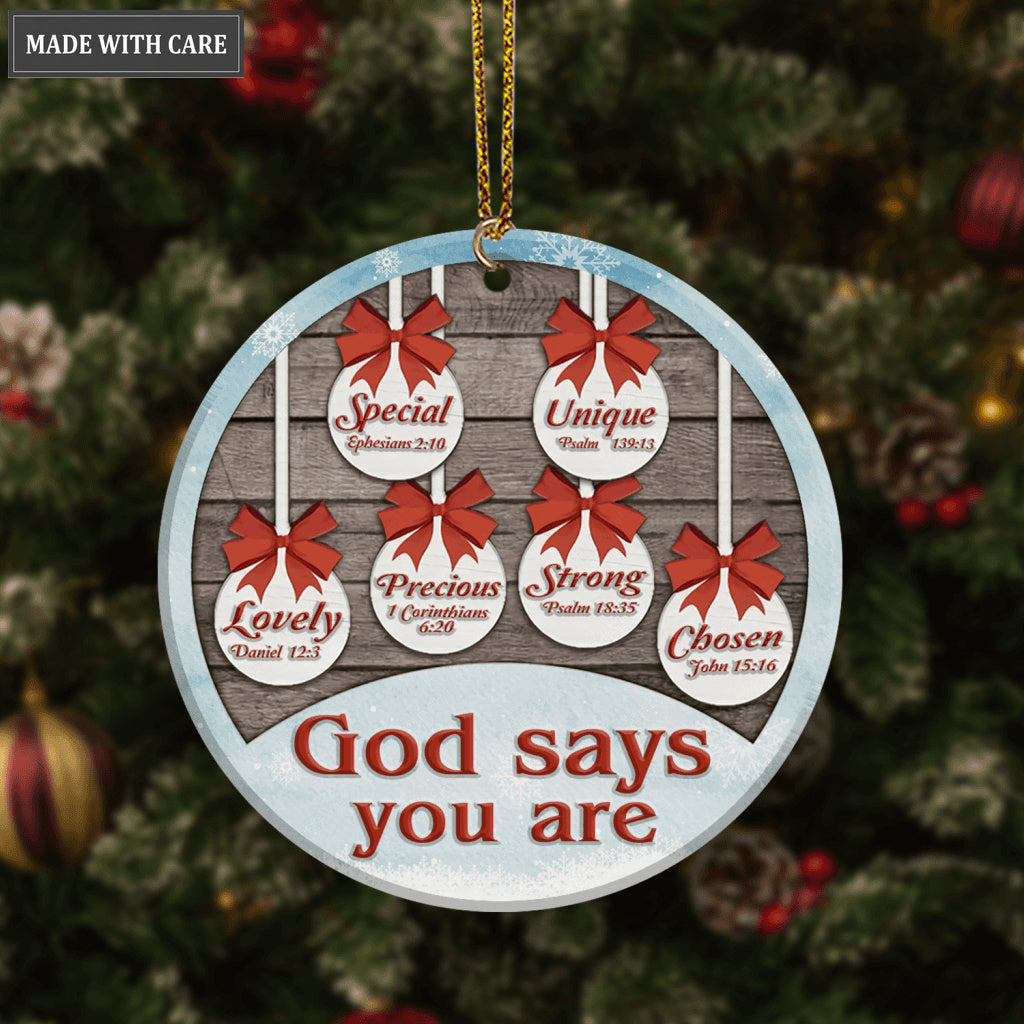 Christmas Vintage Baubles God Says You Are Ornament