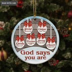 Christmas Vintage Baubles God Says You Are Ornament
