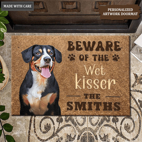 Beware of the wet kisser - Personalized Custom Doormat