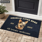 Dog Lives Here - Personalized Custom Doormat