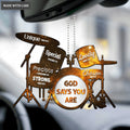 Galaxy Drum Silhouette God Says You Are Ornament