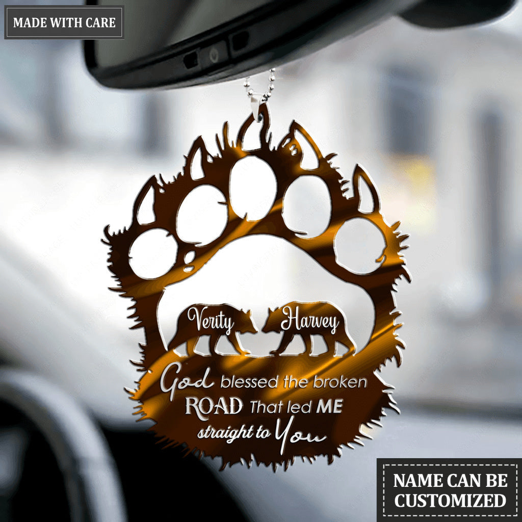 Hologram Bears In Paw God Blessed Personalized Ornament