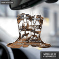 Hologram Cowgirl Boots God Blessed Personalized Ornament