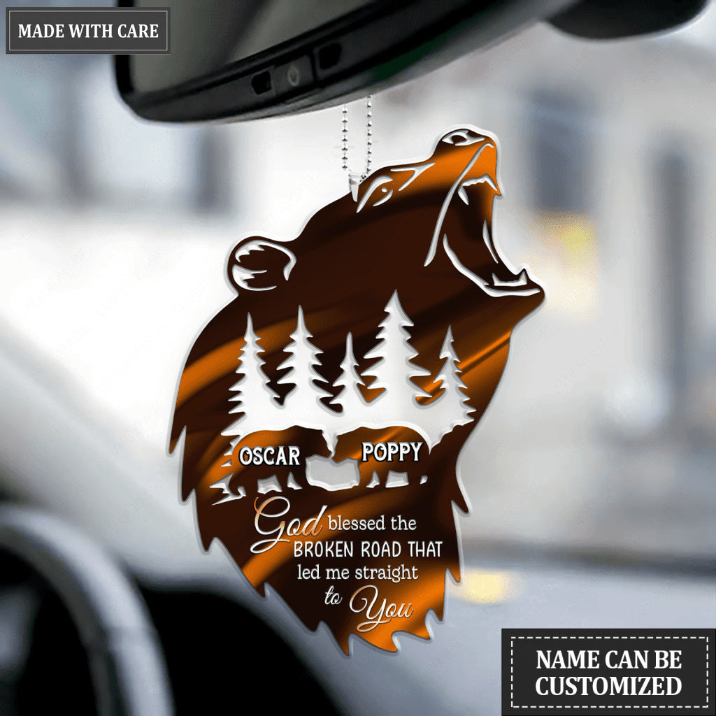 Life Of Bear Couple God Blessed Personalized Ornament