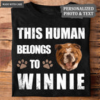 This Human Belongs To - Personalized Custom Unisex T-Shirt