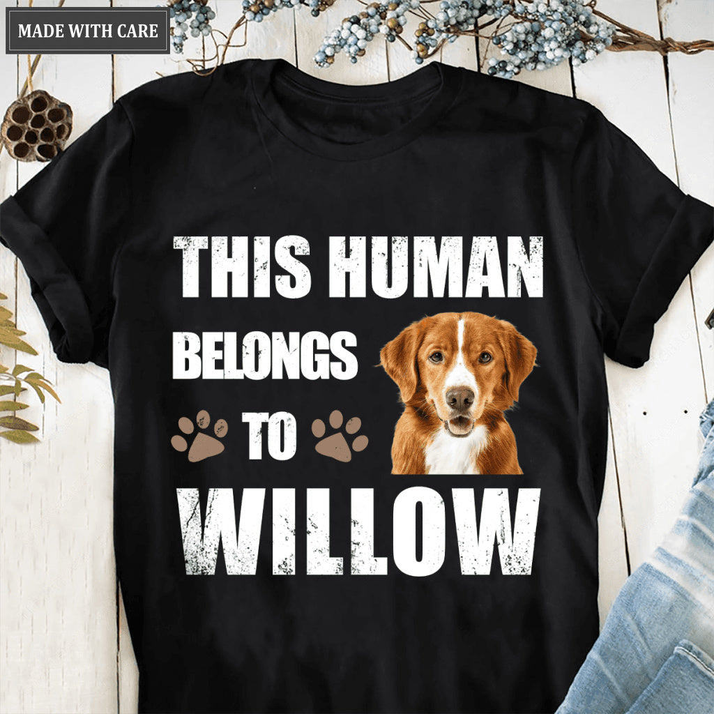 This Human Belongs To - Personalized Custom Unisex T-Shirt